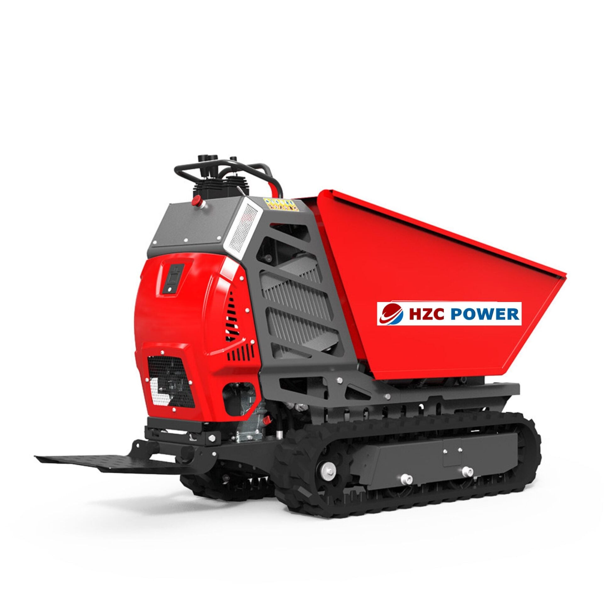 MINIDUMPER, BANDDRIVEN DUMPER, FÖRARPLATTFORM, BANDDRIFT, 7 hk BENSINMOTOR OCH HYDRAULISK TIPPMekanism (MDK505H)